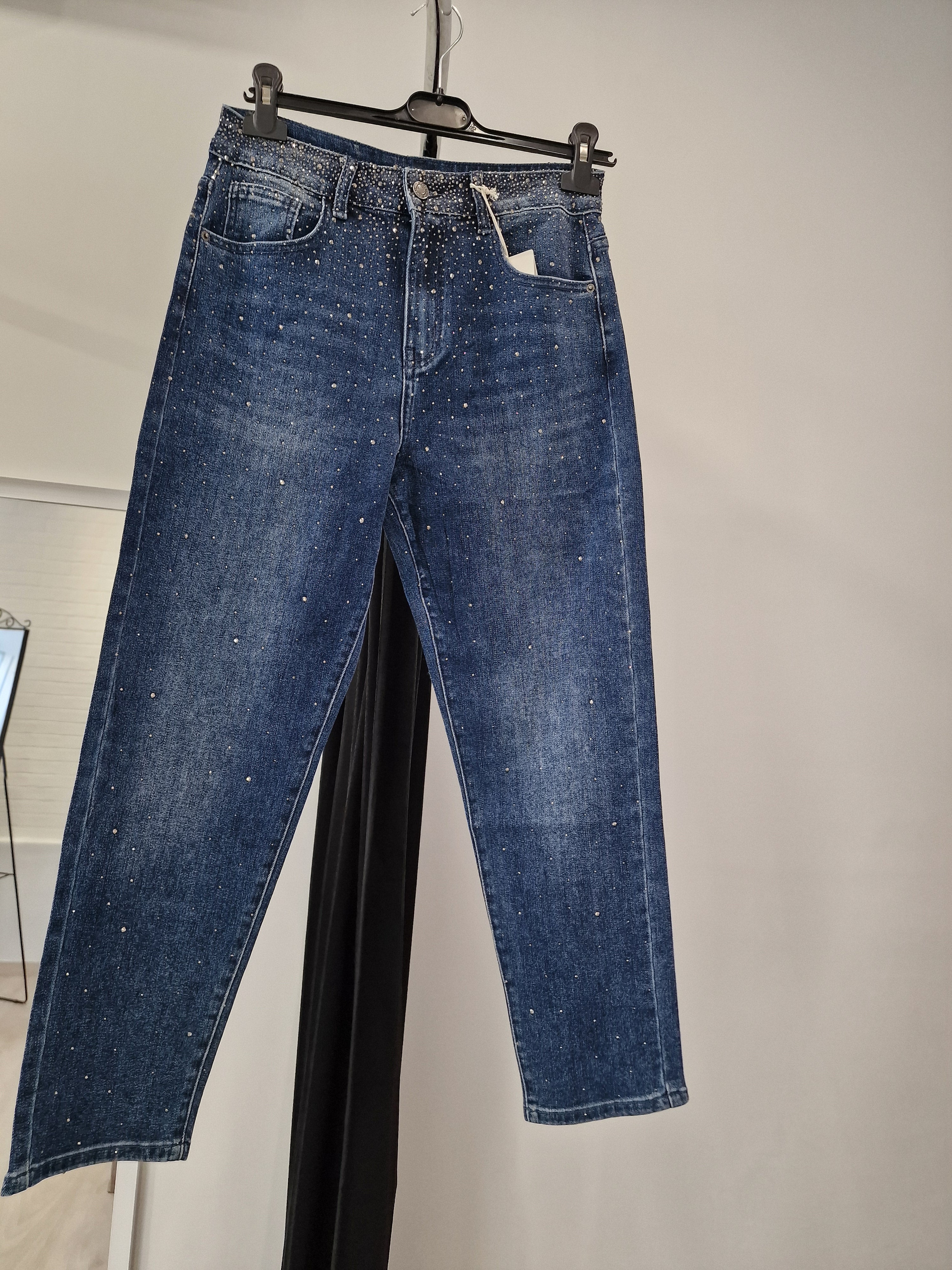 Γυναικείο Jean Παντελόνι με Στρας - Μοντέρνο & Λαμπερό