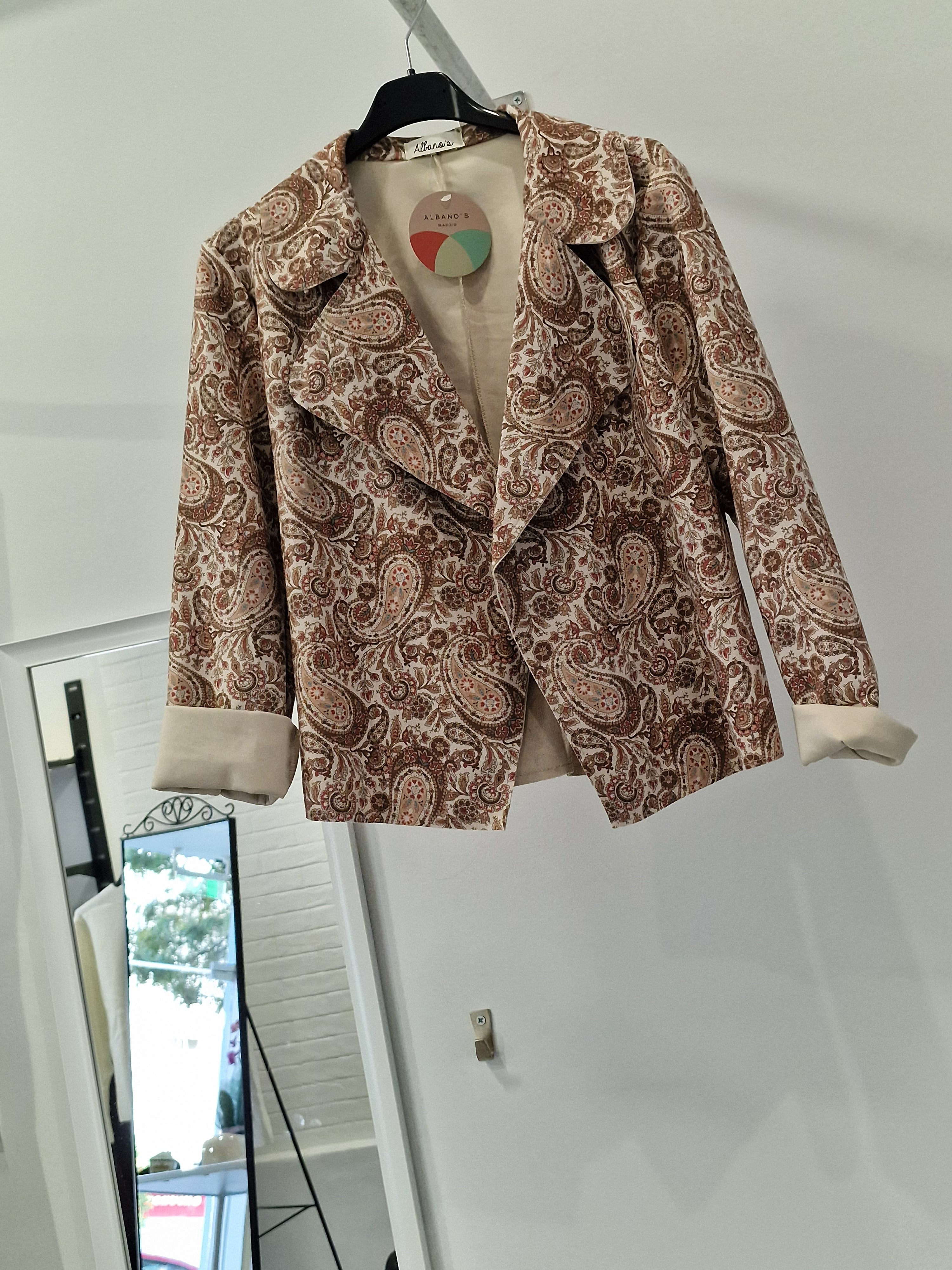Μπεζ Paisley Blazer