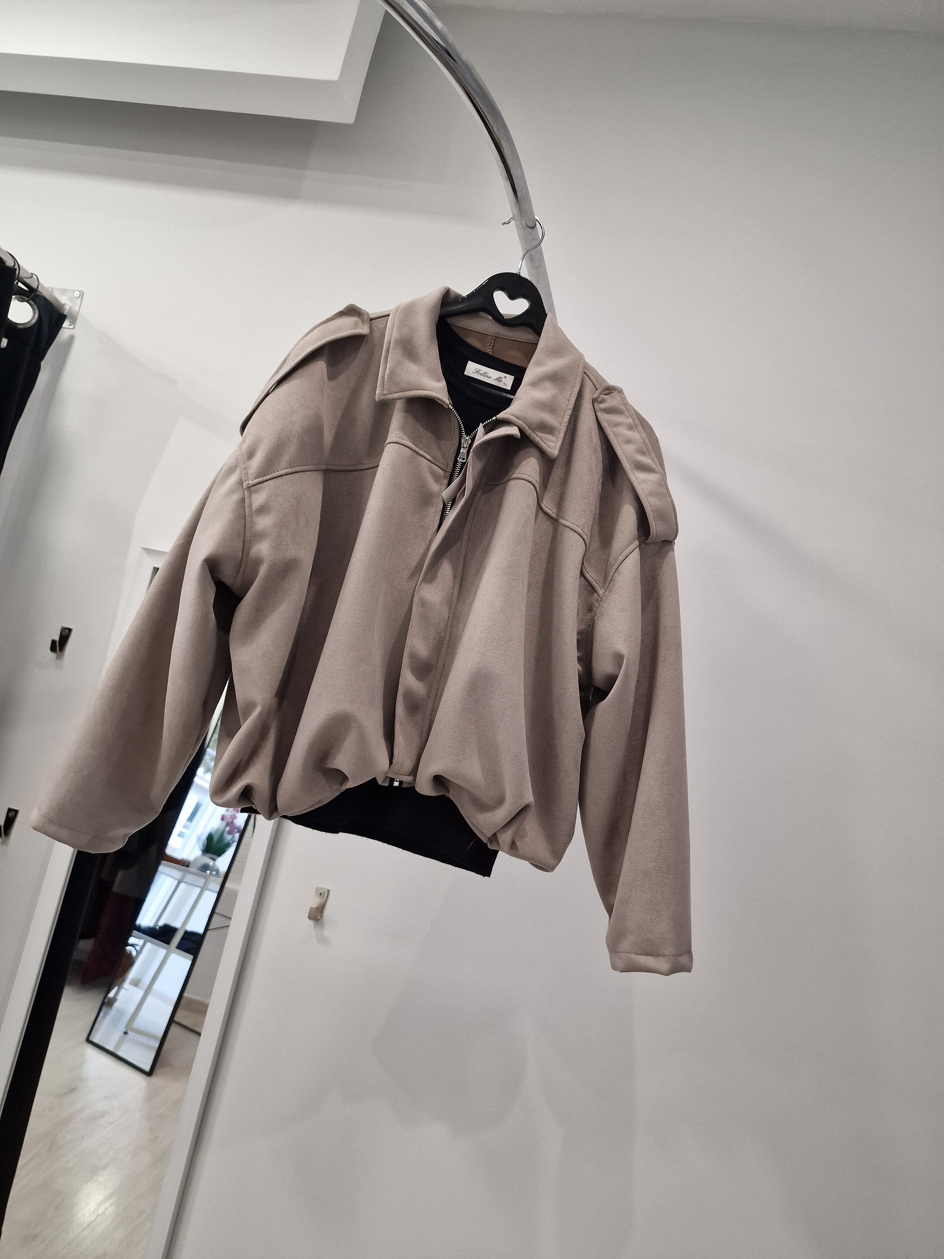 Oversized Jacket με Φερμουάρ