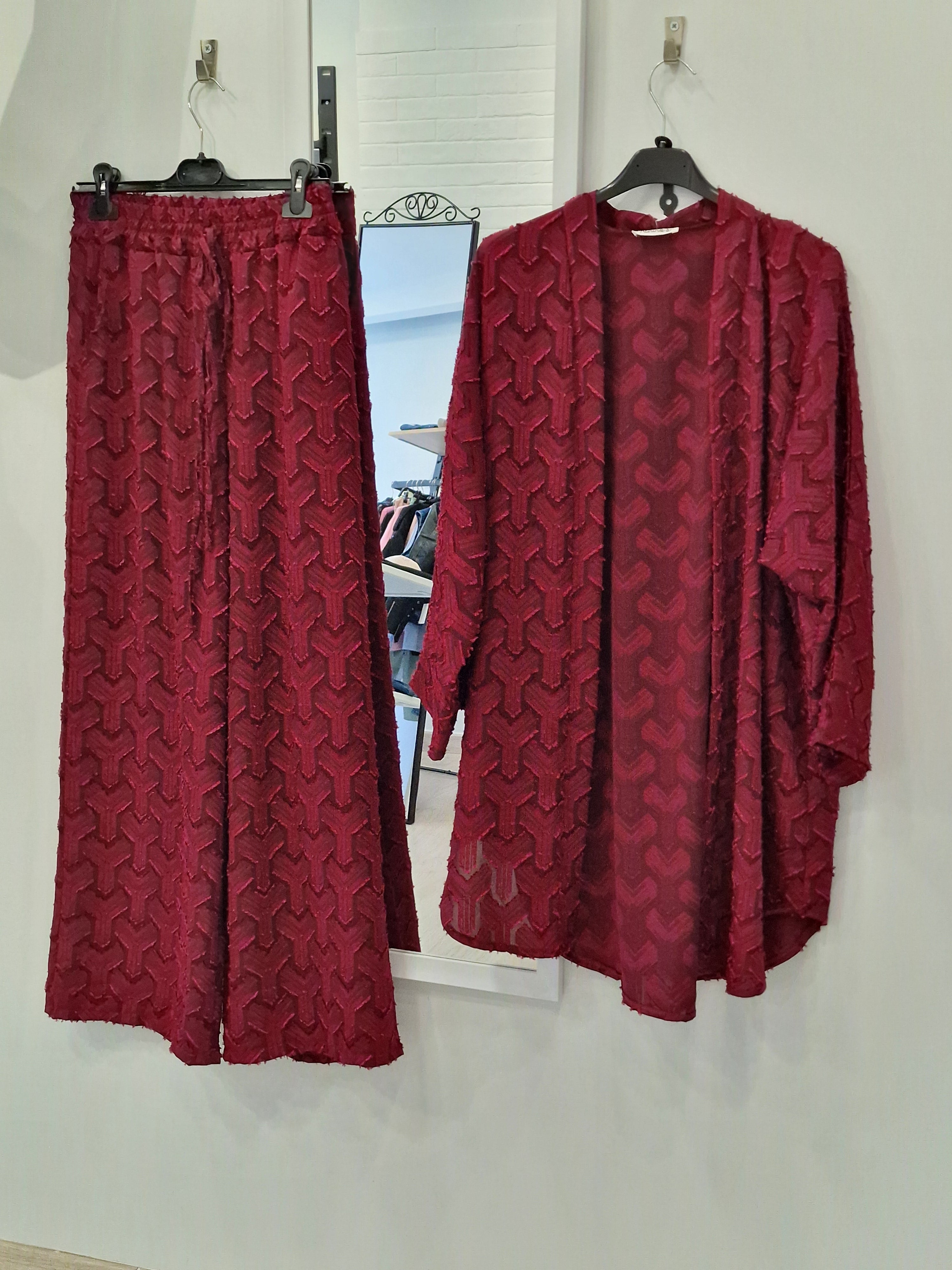 Σετ Ριχτό & Παντελόνα Κόκκινο