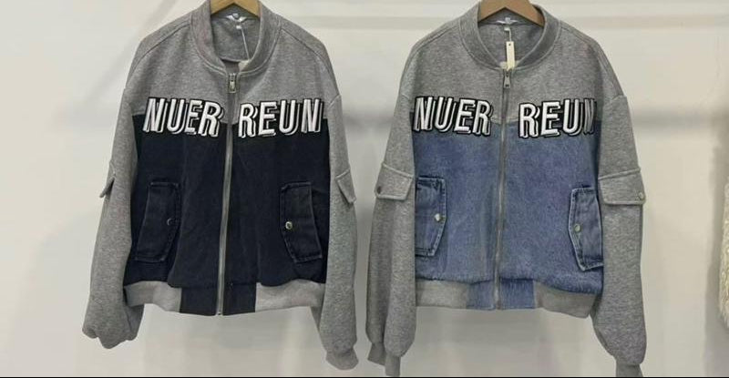 Φούτερ Bomber Jacket με Γράμματα