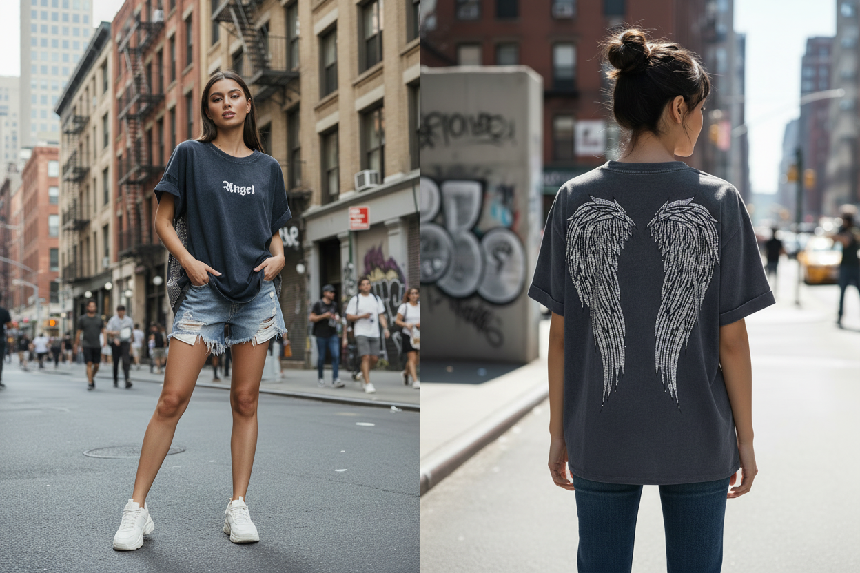 Angel T-shirt Σκούρο Μπλε
