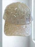 Καπέλο με Παγιέτες - Μπεζ/Χρυσό Baseball Cap