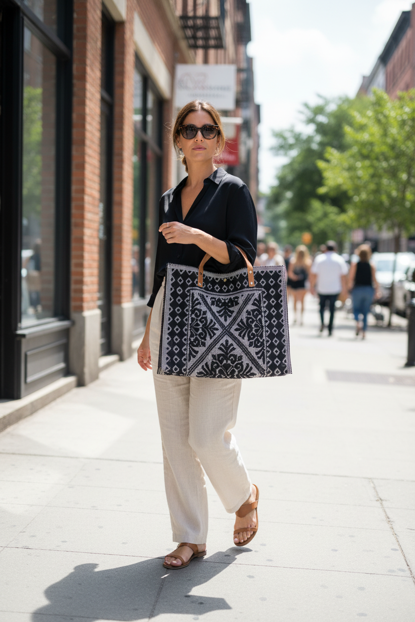 Kilim Tote Bag Street Style