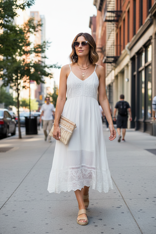Boho Clutch Μπεζ City Look