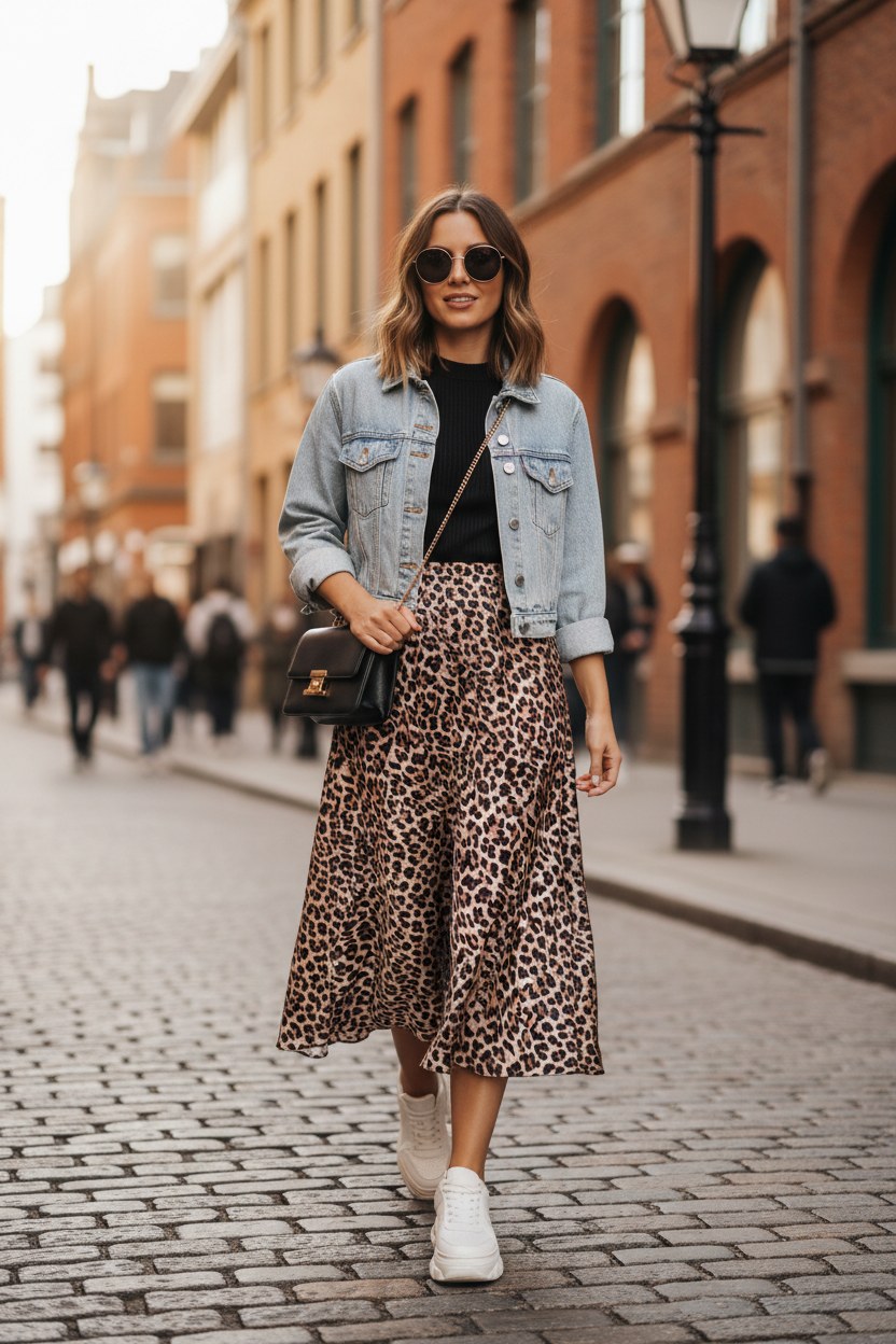 Maxi Φούστα Leopard Street Style