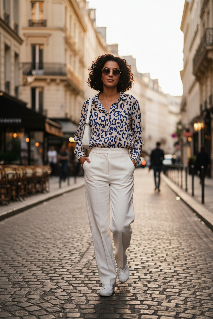 Πουκάμισο Leopard Μπλε - Street Style