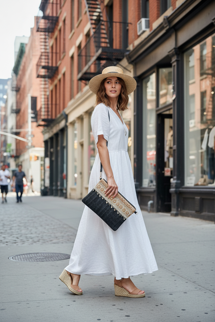 Boho Clutch Μαύρη City Look