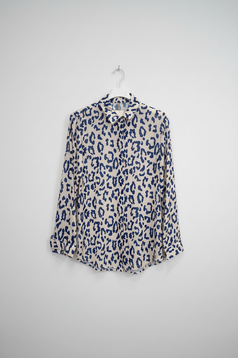 Πουκάμισο Leopard Μπλε - E-commerce Κρεμάστρα