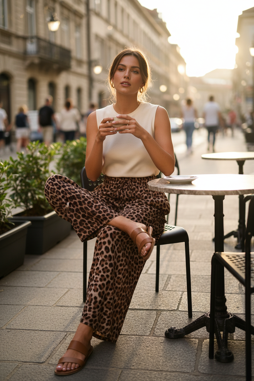 Παντελόνι Leopard - Cafe Style
