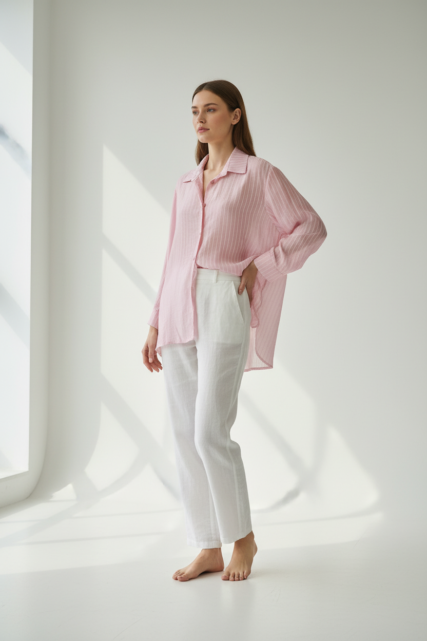 Ροζ Πουκάμισο Minimalist