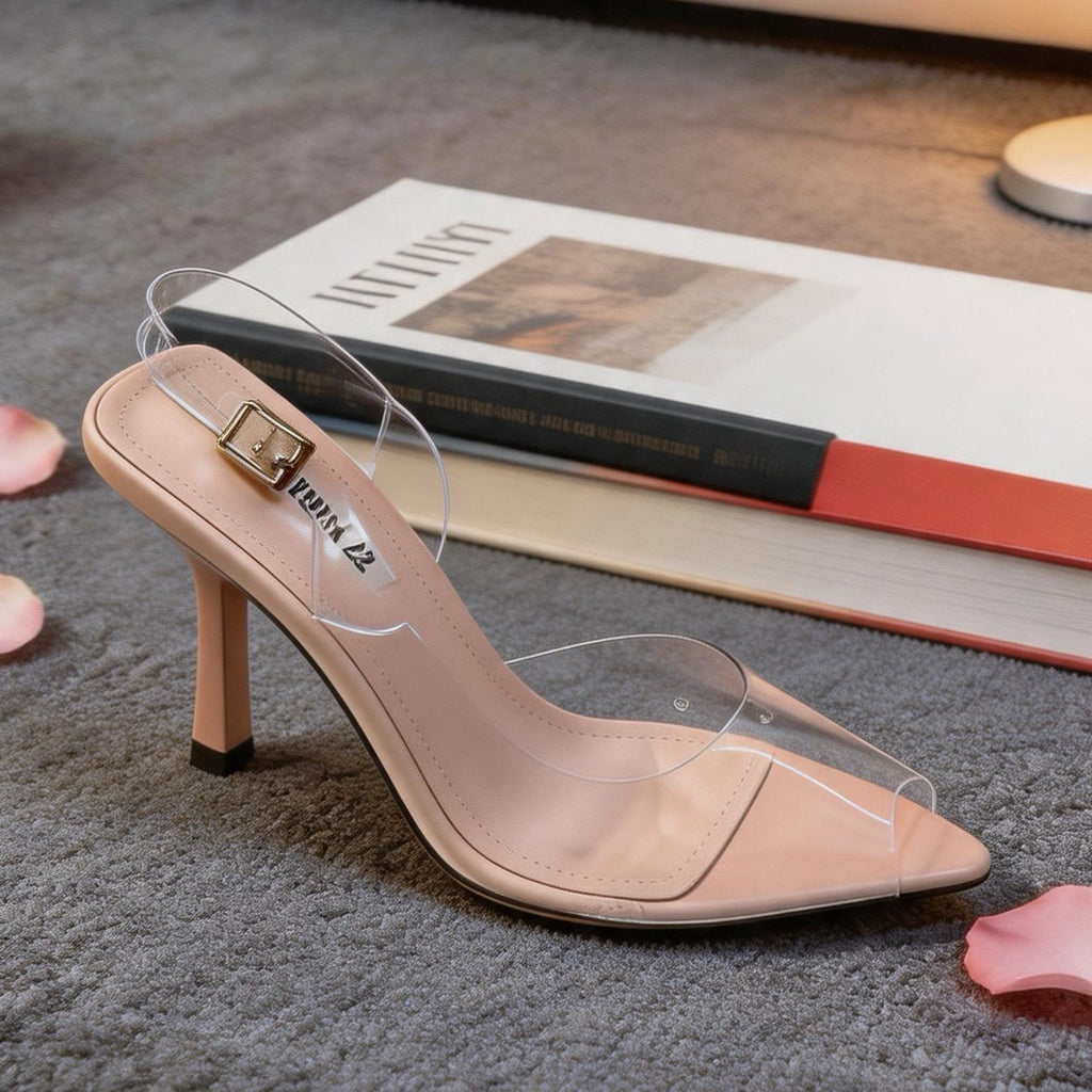 Γόβα PVC Stiletto με Στρας Σιλικόνης