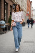 Street Style White Floral Blouse